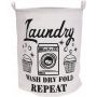 Kosz na Pranie Składany Płócienny Wodoodporny Duży 70L 42x52 cm Laundry 2