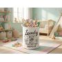 Kosz na Pranie Składany Płócienny Wodoodporny Duży 70L 42x52 cm Laundry 2