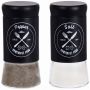 Solniczka i pieprzniczka Nowoczesny zestaw szklany czarny Salt i Pepper