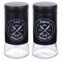 Solniczka i pieprzniczka Nowoczesny zestaw szklany czarny Salt i Pepper