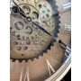 Duży Zegar Ścienny ZŁOTY z widocznym ruchomym mechanizmem 50cm