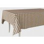 CERATA OBRUS Z CERATY BEŻOWA BRĄZOWA KRATKA NA WYMIAR