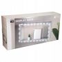 Nowoczesna Półka Wisząca LED 49,5x24x10cm Biała z włącznikiem na baterie