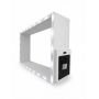 Nowoczesna Półka Wisząca LED 49,5x24x10cm Biała z włącznikiem na baterie