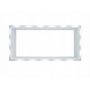 Nowoczesna Półka Wisząca LED 49,5x24x10cm Biała z włącznikiem na baterie