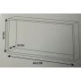 Nowoczesna Półka Wisząca LED 49,5x24x10cm Biała z włącznikiem na baterie