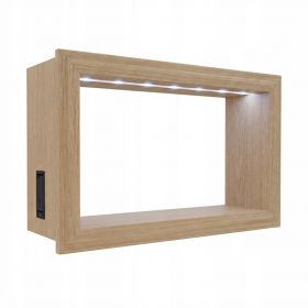 Półka wisząca LED Jasny Dąb 40 cm x 25cm x 10cm z włącznikiem na baterie