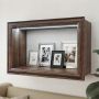 Półka wisząca LED Ciemny Dąb 40 cm x 25cm x 10cm z włącznikiem na baterie