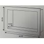 Półka wisząca LED Ciemny Dąb 40 cm x 25cm x 10cm z włącznikiem na baterie