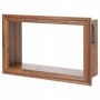 Półka wisząca LED Ciemny Dąb 40 cm x 25cm x 10cm z włącznikiem na baterie