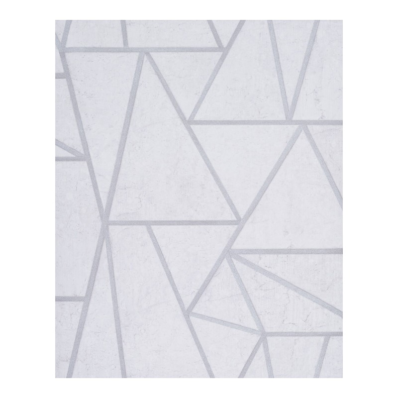 Tapeta 162306 SOHO biały beton trójkąty i kwadraty