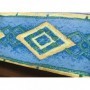 Pasek ozdobny wykończeniowy geometryczny wzór niebieski żółty border 13 cm 1408-2