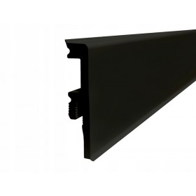 LISTWA PRZYPODŁOGOWA VENEZIA WODOODPORNA 75MM PCV CZARNA