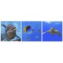 3 naklejki na płytki ścianę szybę delfin ryb żółw ocean łazienka npk 167-P05