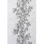 Tapeta 81523-14 szara biel liście brokat flizelinowa