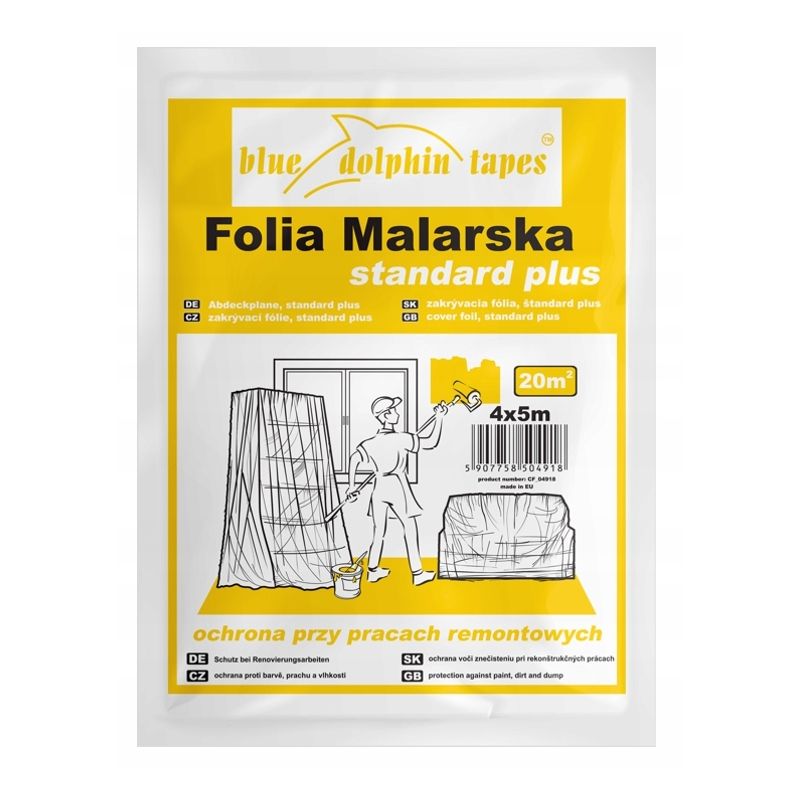 Folia malarska bd ochronna standard plus 4m x 5m