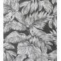 Tapeta 39340-4 monstera liście grafit szara wzór botaniczny