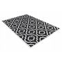Dywanik CZARNY dywan 80x150cm miękki czarno biały wzór ORNAMENT