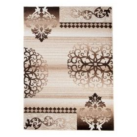 Dywanik BEŻOWY Turecki dywan 80 x 150 cm nowoczesny WZORY gruby miękki