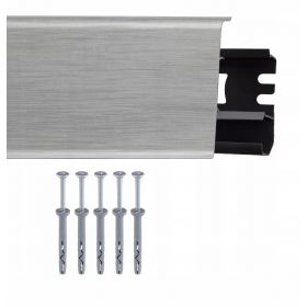 LISTWA PRZYPODŁOGOWA ALUMINIUM JASNY 41 INDO ALU LIGHT 2,5MB + KOŁKI