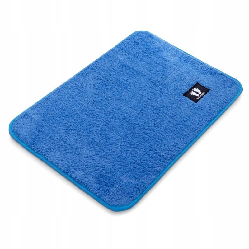 Niebieski dywanik łazienkowy mikrofibra 40x60