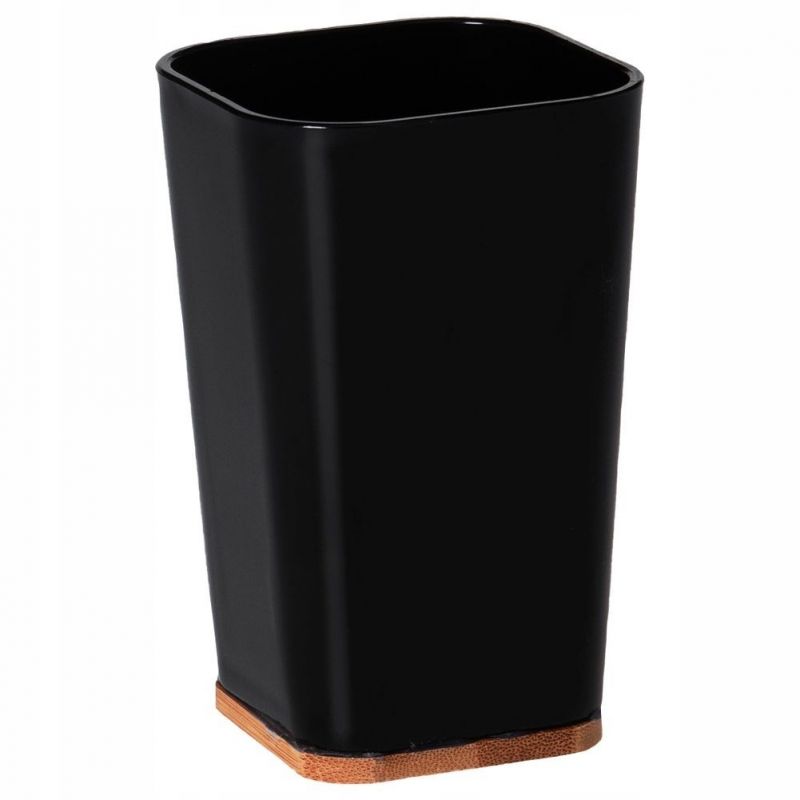 Kubek łazienkowy czarny 7x11,5 cm organizer