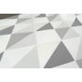 Tapeta na flizelinie Grandeco Geometryczna Biała szare trójkąty Brokat