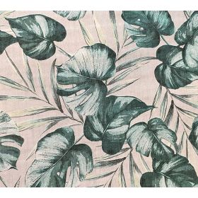 OBRUS CERATA GRUBA NA METRY MONSTERA SZARE TŁO