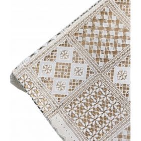 CERATA koronkowa OBRUS KORONKA na wymiar KWADRATY BIAŁE