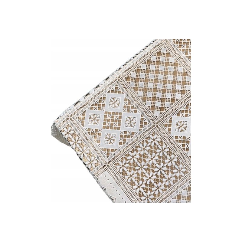 CERATA koronkowa OBRUS KORONKA na wymiar KWADRATY BIAŁE