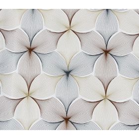 OBRUS CERATA GRUBA , NA METRY KOLOROWA KWIATY BIAŁE TL0