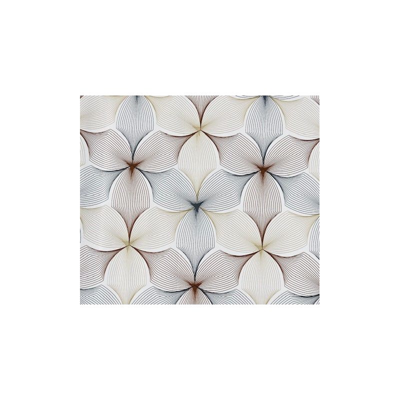 OBRUS CERATA GRUBA , NA METRY KOLOROWA KWIATY BIAŁE TL0