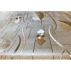 OBRUS CERATA GRUBA NA WYMIAR Liście ZŁOTA Połysk